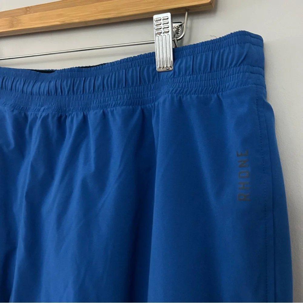 Rhone Men’s Blue Lined Athletic Shorts